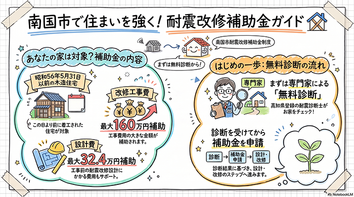 南国市耐震改修補助金ガイド